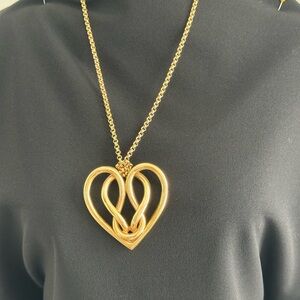 Givenchy Gold Heart Pendant Necklace